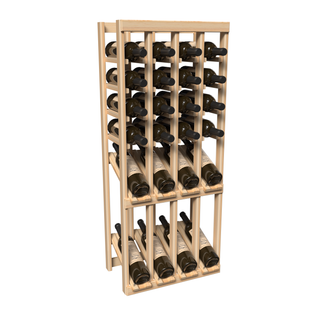 Elementcollection 4 Column High Reveal Wood Wine Rack With Double Display Unstained Element Collection