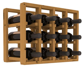 Elementcollection 4 Column Standard Wood Wine Rack Extender Oak Stained