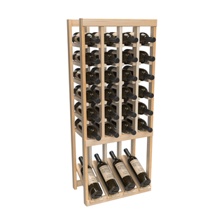 Elementcollection 4 Column High Reveal Wood Wine Rack Unstained Element Collection