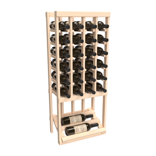 Elementcollection 4 Column High Reveal Wood Wine Rack With Side Display Unstained Element Collection