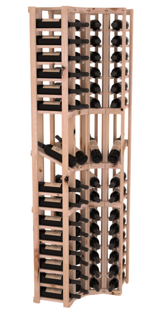 Elementcollection 4 Column Corner Display Row Wood Wine Rack Unstained