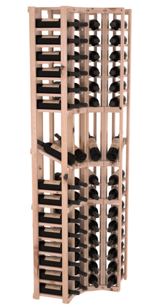 Elementcollection 4 Column Corner Display Row Wood Wine Rack Unstained