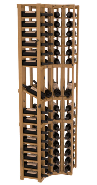 Elementcollection 4 Column Corner Display Row Wood Wine Rack Oak Stained