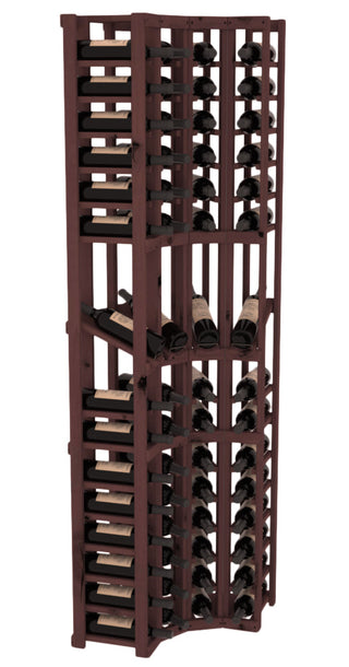 Elementcollection 4 Column Corner Display Row Wood Wine Rack Walnut Stained
