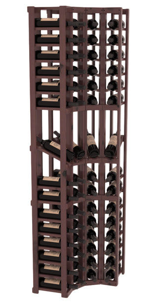 Elementcollection 4 Column Corner Display Row Wood Wine Rack Walnut Stained