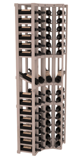 Elementcollection 4 Column Corner Display Row Wood Wine Rack Greywash Stained