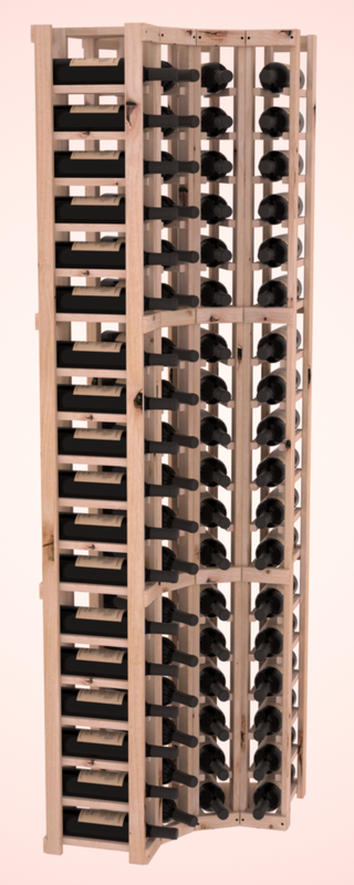 Elementcollection 4 Column Corner Wood Wine Rack Unstained