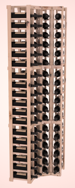 Elementcollection 4 Column Corner Wood Wine Rack Unstained