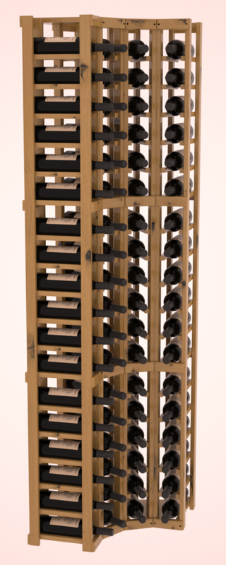 Elementcollection 4 Column Corner Wood Wine Rack Oak Stained