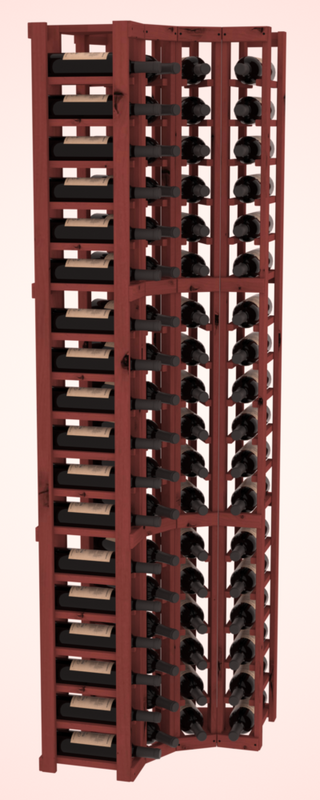 Elementcollection 4 Column Corner Wood Wine Rack Cherry Stained
