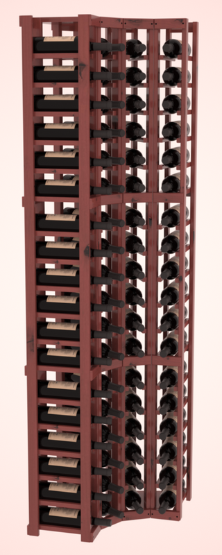Elementcollection 4 Column Corner Wood Wine Rack Cherry Stained