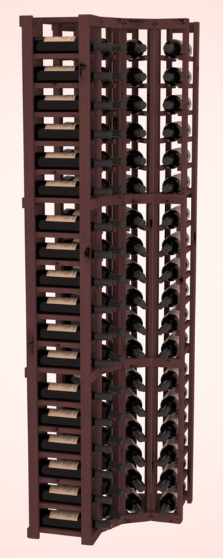 Elementcollection 4 Column Corner Wood Wine Rack Walnut Stained