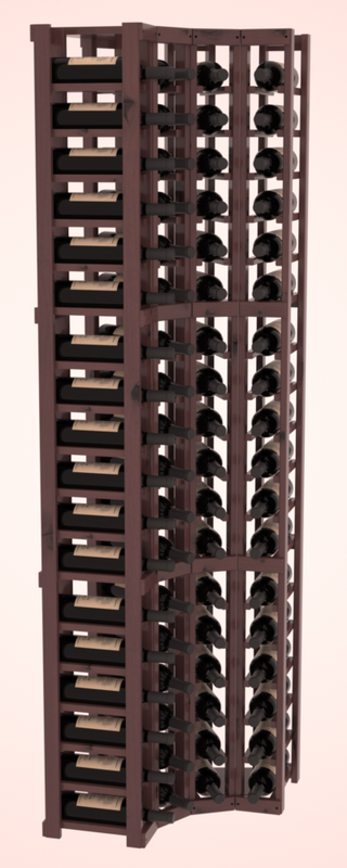 Elementcollection 4 Column Corner Wood Wine Rack Walnut Stained