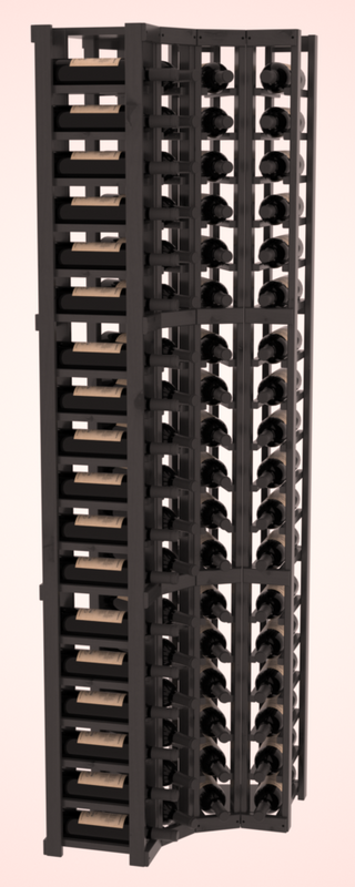 Elementcollection 4 Column Corner Wood Wine Rack Black Stained