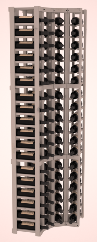 Elementcollection 4 Column Corner Wood Wine Rack Greywash Stained