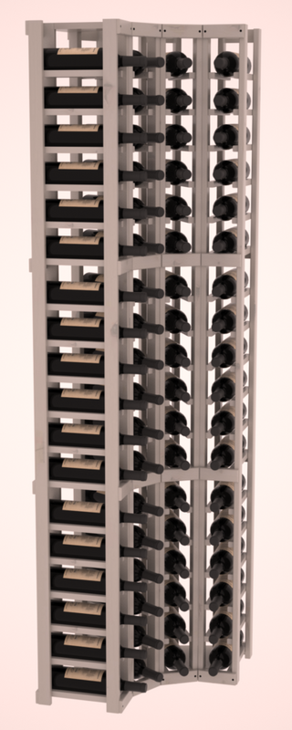 Elementcollection 4 Column Corner Wood Wine Rack Greywash Stained