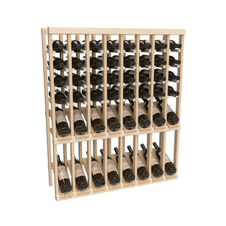 Elementcollection 8 Column High Reveal Wood Wine Rack With Double Display Unstained Element Collection
