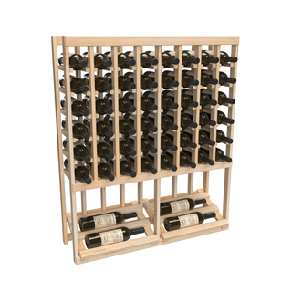 Elementcollection 8 Column High Reveal Wood Wine Rack With Side Display Unstained Element Collection