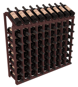 Elementcollection 9 Column 8 Bottle Display Wood Wine Rack Walnut Stained