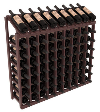 Elementcollection 9 Column 8 Bottle Display Wood Wine Rack Walnut Stained