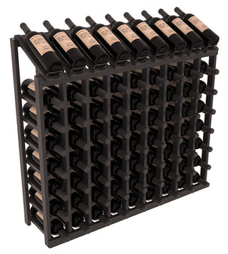 Elementcollection 9 Column 8 Bottle Display Wood Wine Rack Black Stained