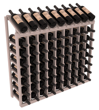 Elementcollection 9 Column 8 Bottle Display Wood Wine Rack Greywash Stained