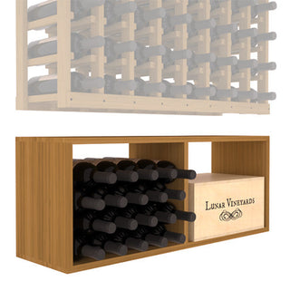 Elementcollection 8 Column Wood Wine Bin Extender Oak Stained