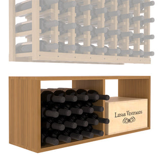Elementcollection 8 Column Wood Wine Bin Extender Oak Stained