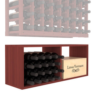 Elementcollection 8 Column Wood Wine Bin Extender Cherry Stained