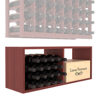 Elementcollection 8 Column Wood Wine Bin Extender Cherry Stained