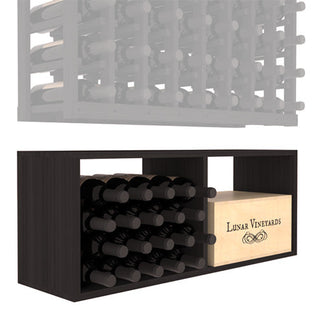 Elementcollection 8 Column Wood Wine Bin Extender Black Stained