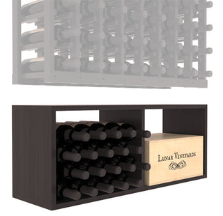 Elementcollection 8 Column Wood Wine Bin Extender Black Stained
