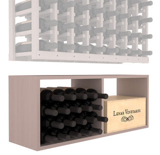 Elementcollection 8 Column Wood Wine Bin Extender Greywash Stained