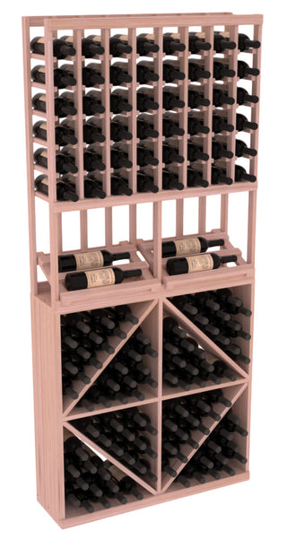 Elementcollection 8 Column Side Display 96 Wine Bin Combo Unstained Element Collection