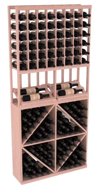 Elementcollection 8 Column Side Display 96 Wine Bin Combo Walnut Stained