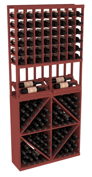 Elementcollection 8 Column Side Display 96 Wine Bin Combo Oak Stained