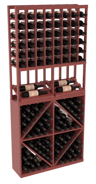 Elementcollection 8 Column Side Display 96 Wine Bin Combo Black Stained