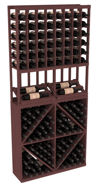 Elementcollection 8 Column Side Display 96 Wine Bin Combo Oak Stained