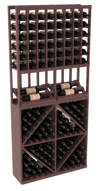 Elementcollection 8 Column Side Display 96 Wine Bin Combo Black Stained