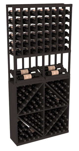 Elementcollection 8 Column Side Display 96 Wine Bin Combo Cherry Stained