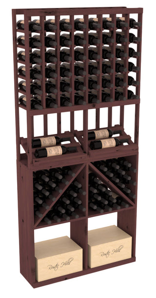 Elementcollection 8 Column Side Display 96 Wine Bin Case Combo Unstained
