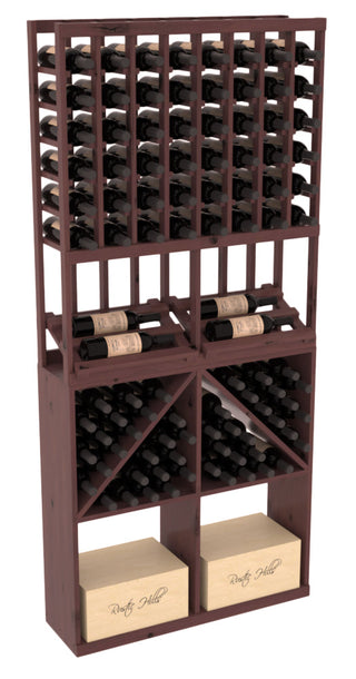 Elementcollection 8 Column Side Display 96 Wine Bin Case Combo Unstained