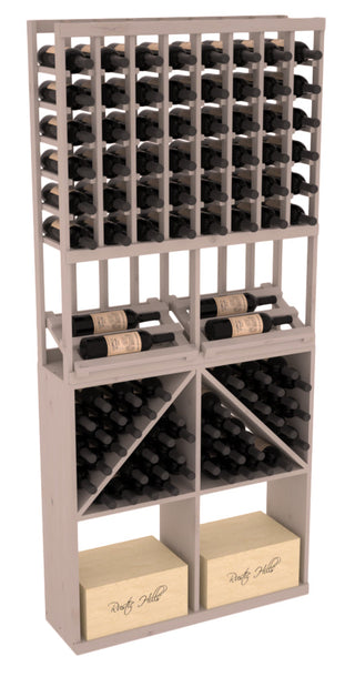 Elementcollection 8 Column Side Display 96 Wine Bin Case Combo Cherry Stained