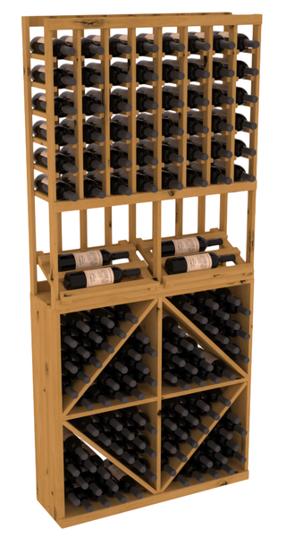 Elementcollection 8 Column Side Display 96 Wine Bin Combo Oak Stained
