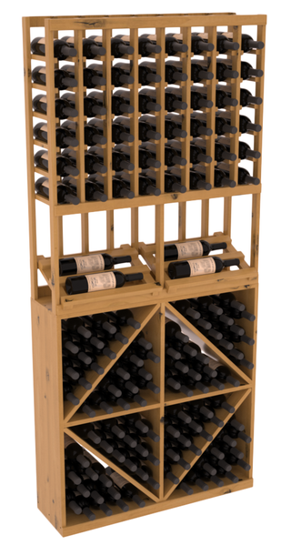 Elementcollection 8 Column Side Display 96 Wine Bin Combo Oak Stained