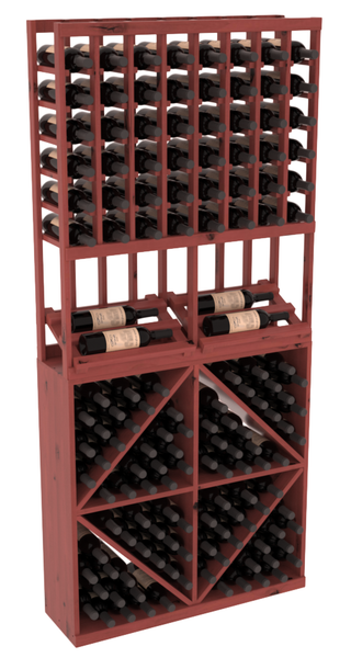 Elementcollection 8 Column Side Display 96 Wine Bin Combo Cherry Stained