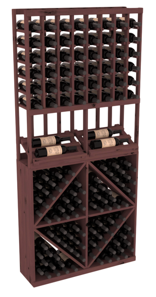 Elementcollection 8 Column Side Display 96 Wine Bin Combo Walnut Stained