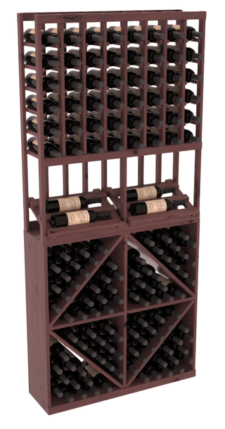 Elementcollection 8 Column Side Display 96 Wine Bin Combo Walnut Stained