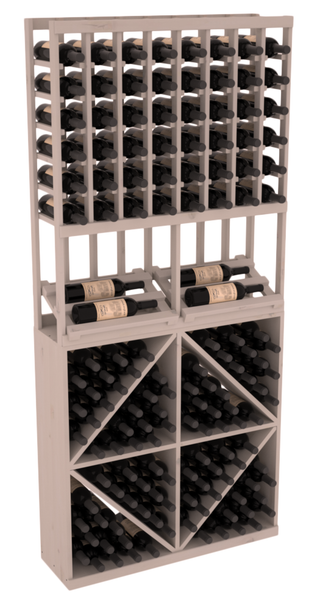 Elementcollection 8 Column Side Display 96 Wine Bin Combo Greywash Stained