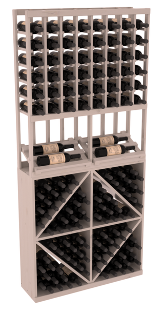 Elementcollection 8 Column Side Display 96 Wine Bin Combo Greywash Stained